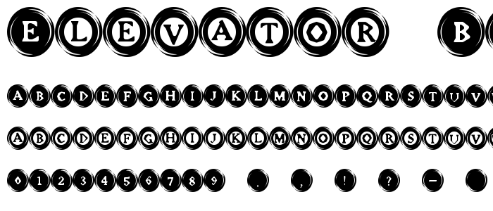 Elevator Buttons font